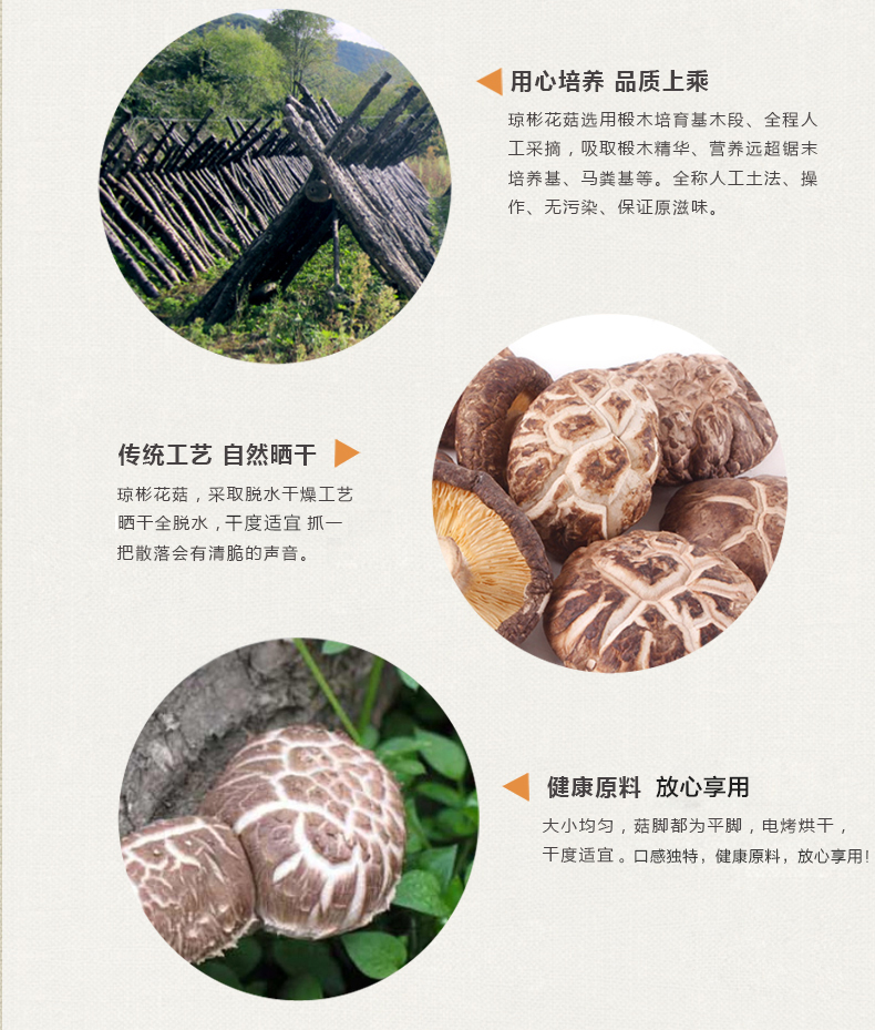 瓊彬花(huā)菇幹貨冬菇特産花(huā)菇蘑菇批發-第8張-詳情圖片